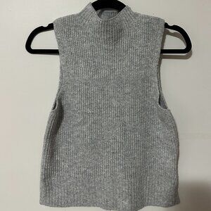 Grey knit sweater vest